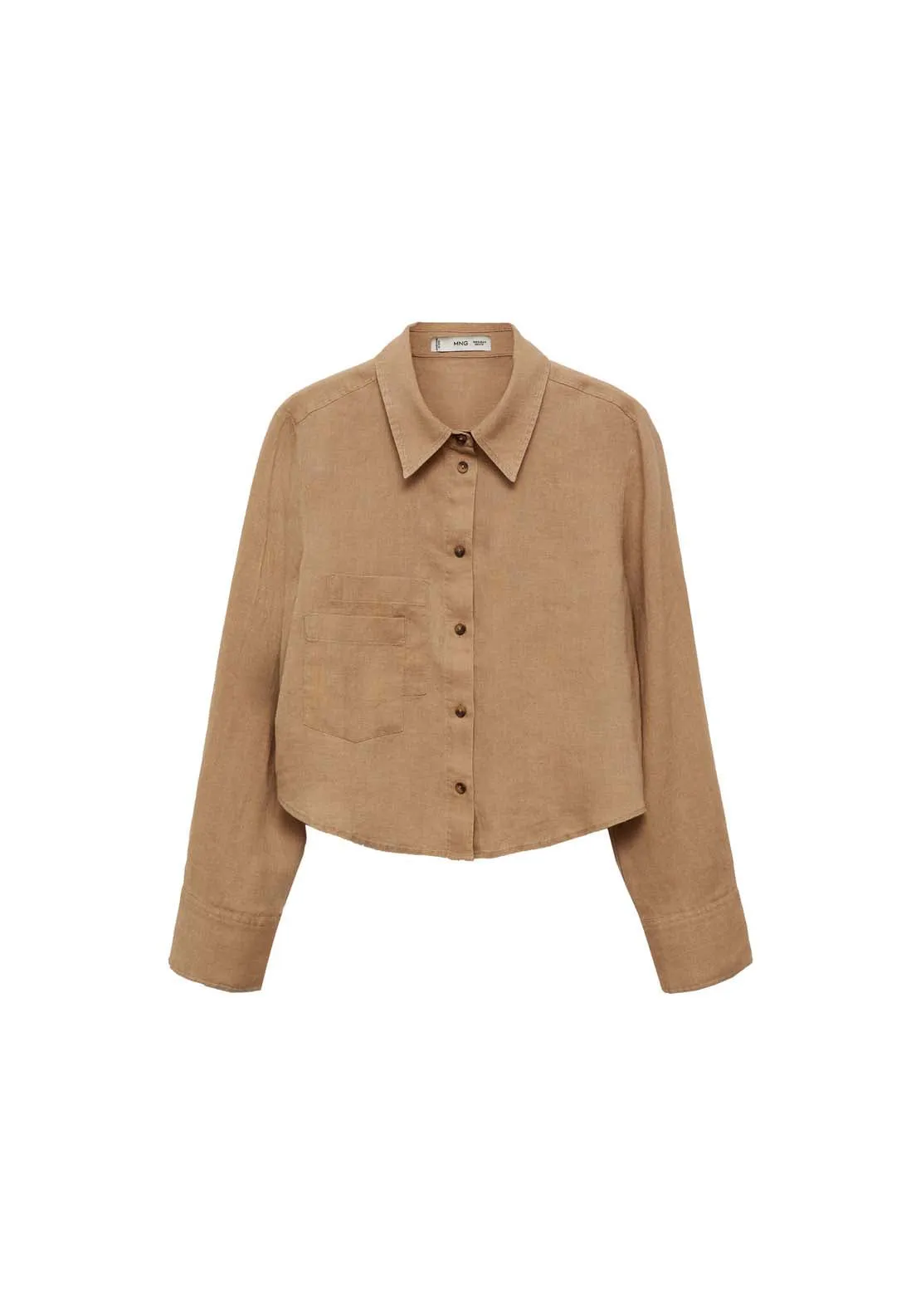 100% cropped linen shirt