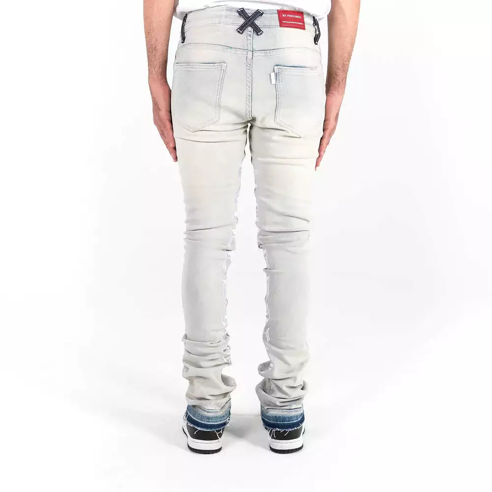 AGAINST ALL ODDS STACKED JEANS LT.WASH