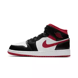 AIR JORDAN 1 MID BLACK GYM RED GS (YOUTH) 2021