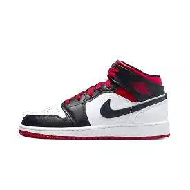 AIR JORDAN 1 MID GYM RED BLACK TOE GS (YOUTH'S) 2023