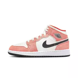 AIR JORDAN 1 MID SE ORANGE SUEDE GS (YOUTH) 2023