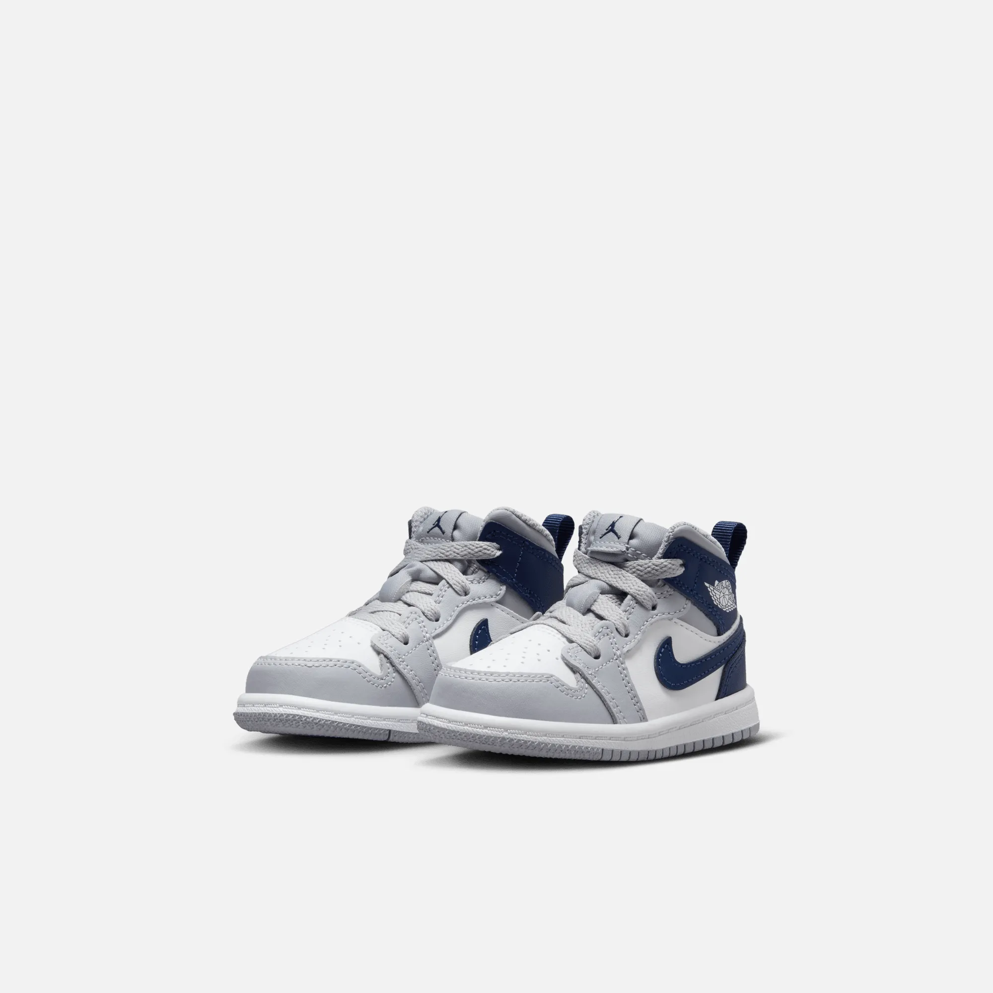 Air Jordan Kids' 1 Mid Wolf Grey Midnight Navy (TD)