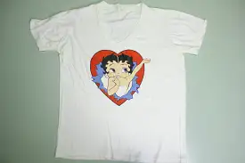 Betty Boop Broken Heart Vintage 80's V-Neck T-Shirt