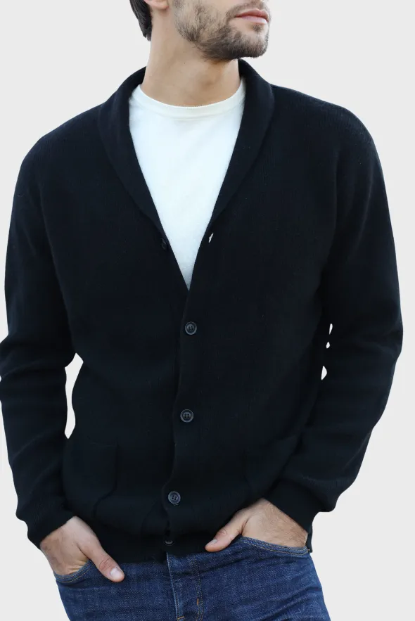 Black Cashmere Cardigan