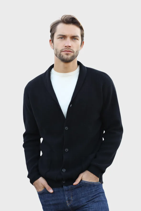 Black Cashmere Cardigan