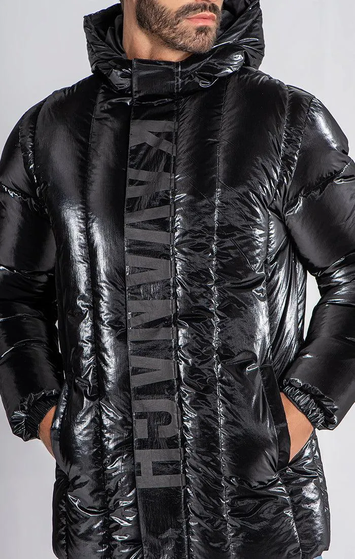 Black Cosmos Puffer Coat