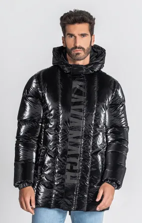 Black Cosmos Puffer Coat