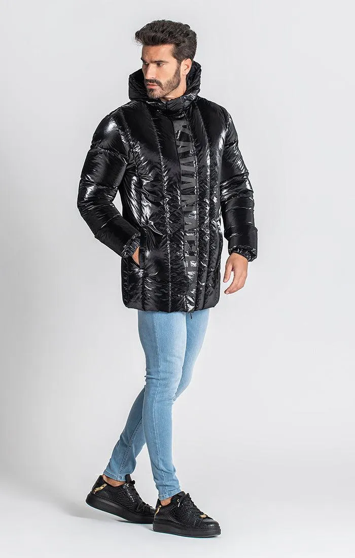 Black Cosmos Puffer Coat