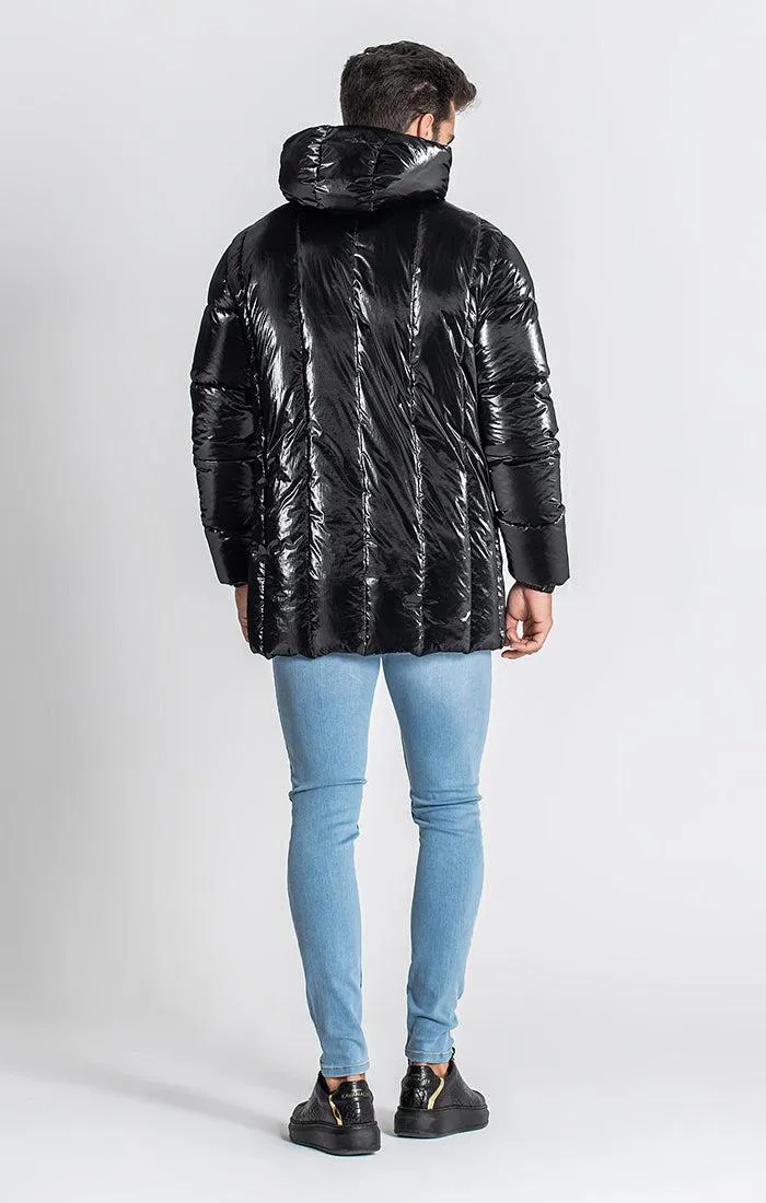 Black Cosmos Puffer Coat