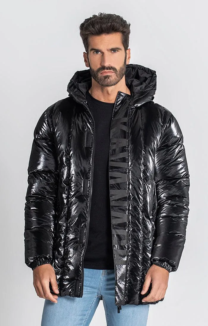 Black Cosmos Puffer Coat