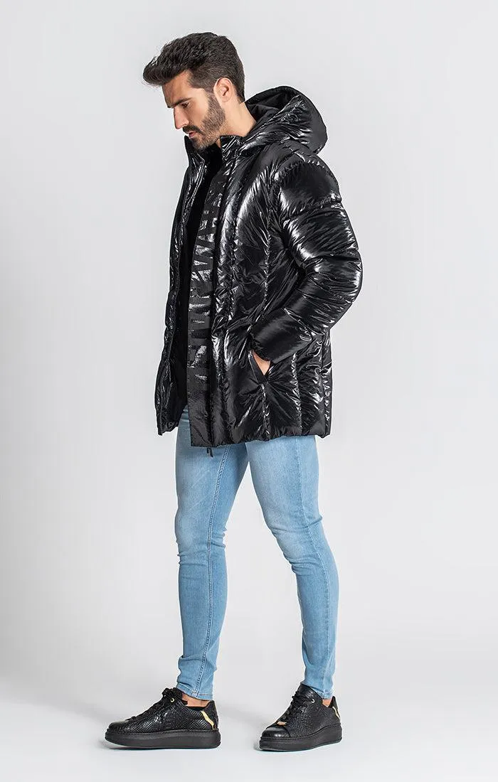 Black Cosmos Puffer Coat