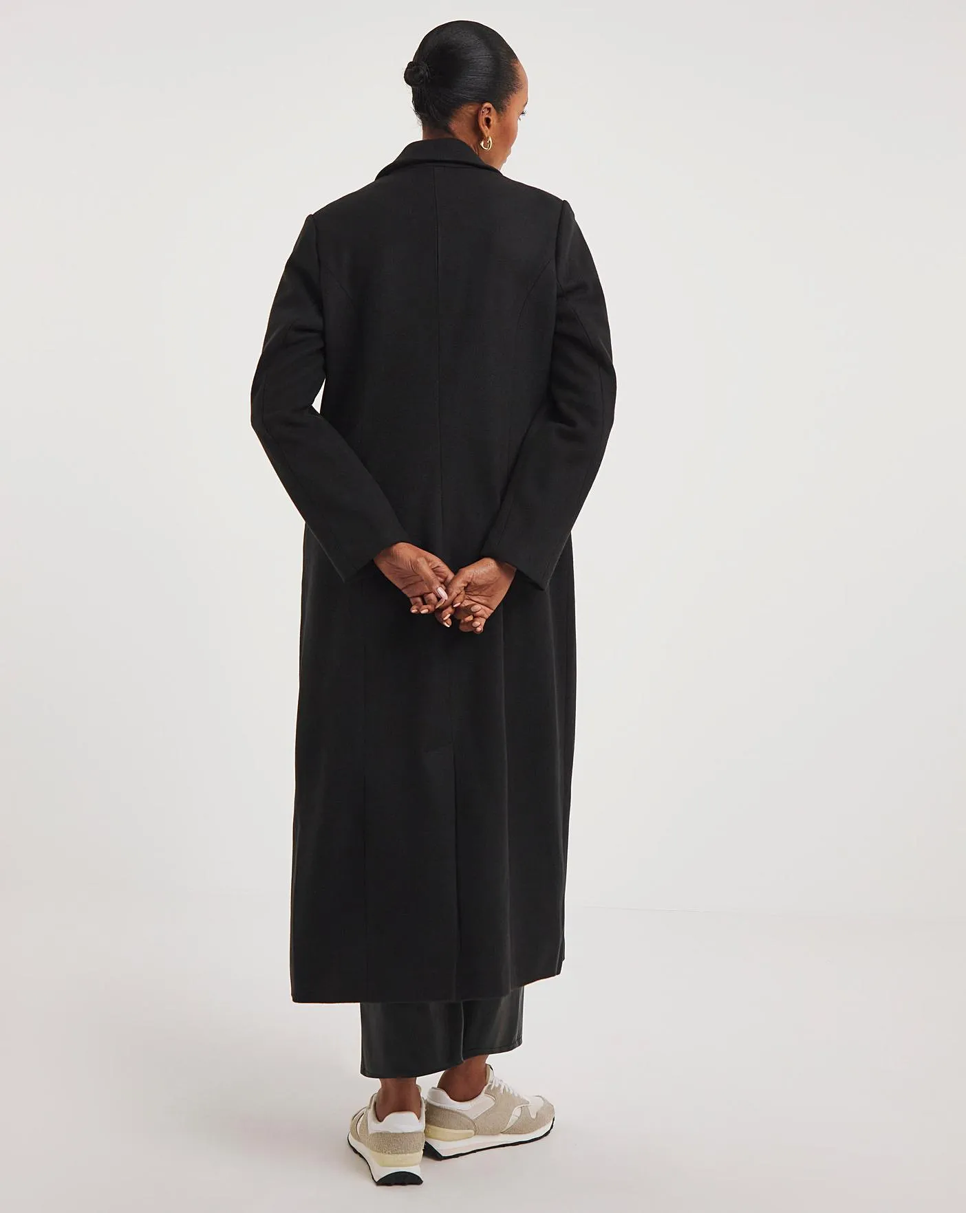 Black Slim Longline Coat