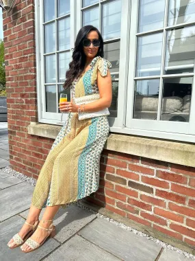 Camel Patterned Stripe Jumpsuit