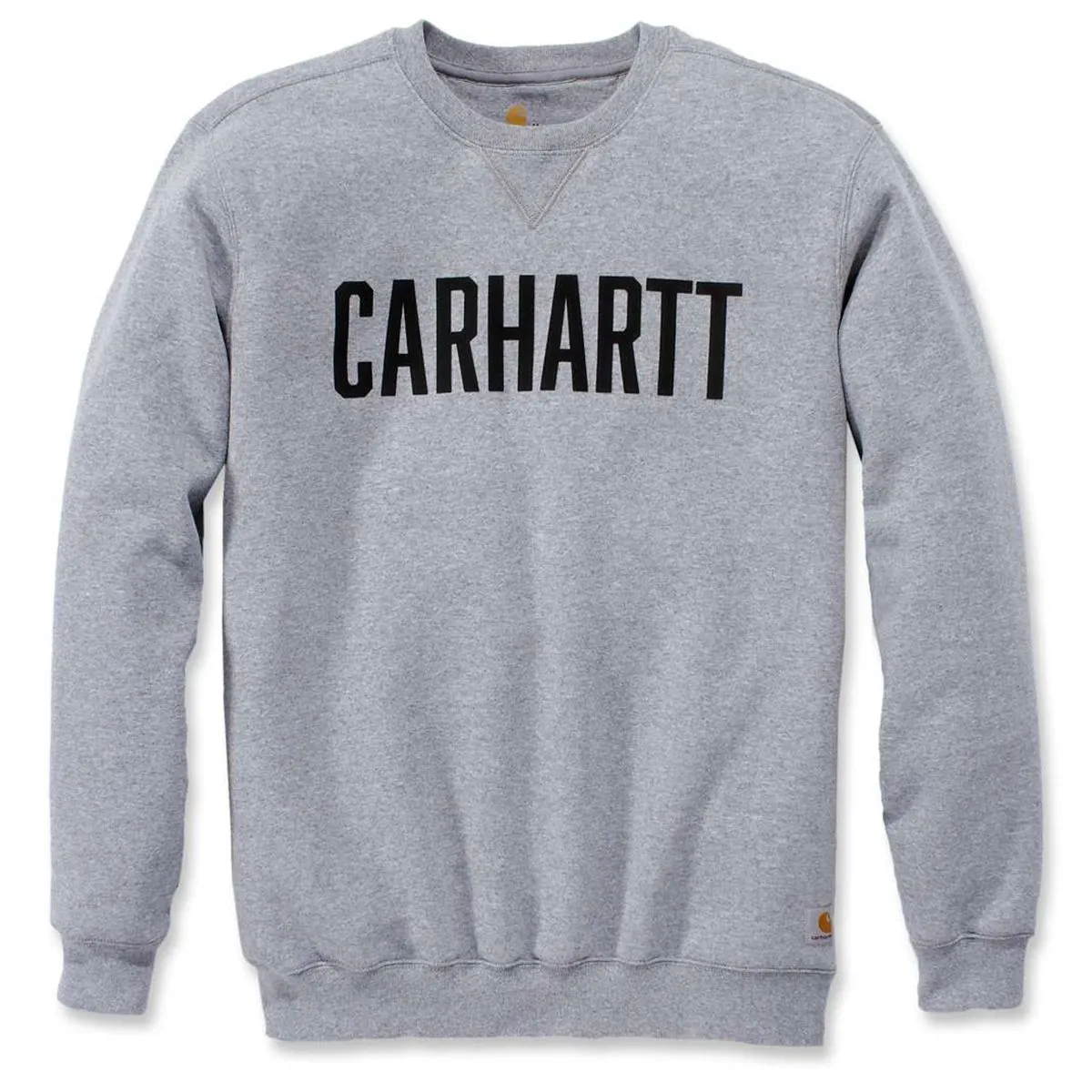 Carhartt 103853 Block Logo Crewneck Sweater - Heather Grey