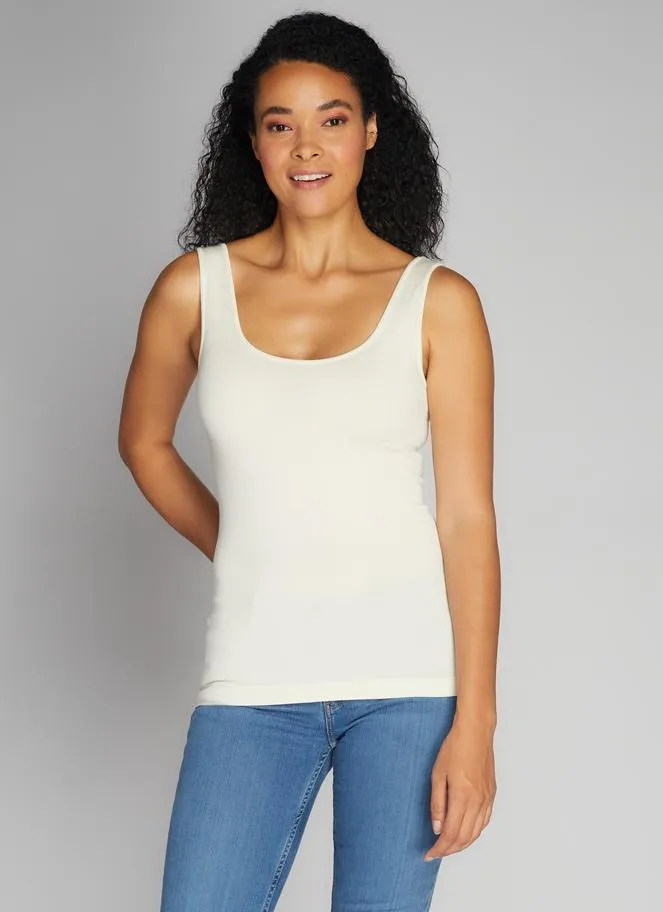 C'est Moi Bamboo Short Tank In Ivory