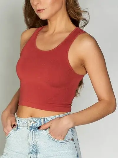 C'EST MOI Bamboo Tank Crop Top