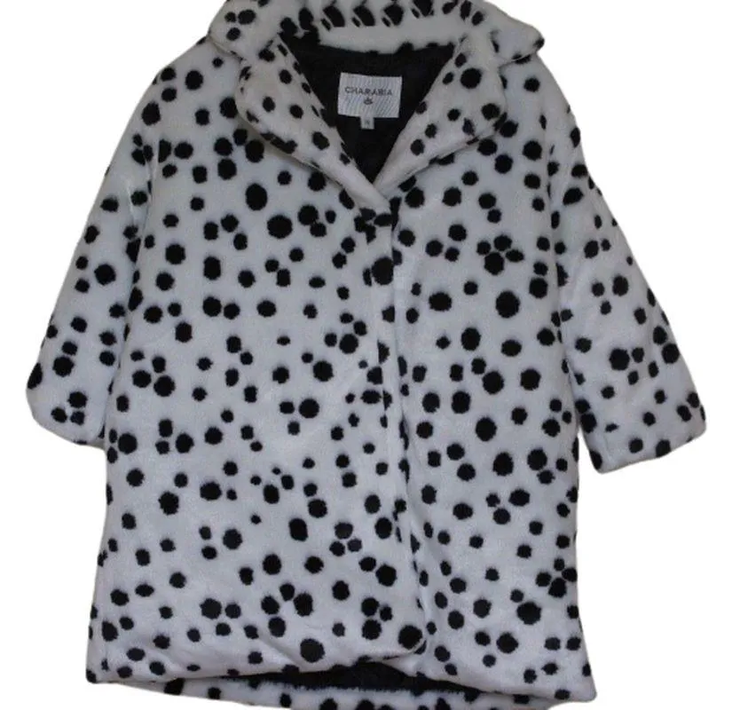 CHARABIA GIRLS FAUX FUR SPOT COAT 2 YEARS