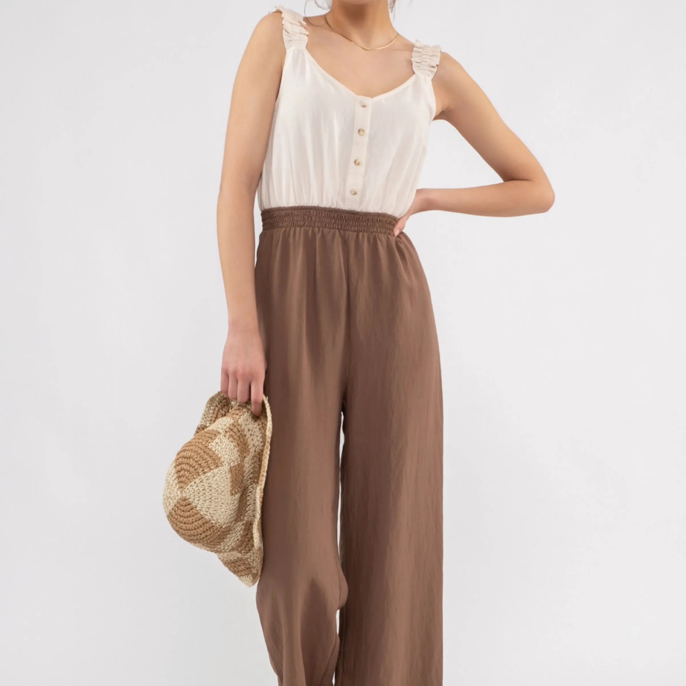 Crowd Pleaser Ruffle Sleeve Jumpsuit