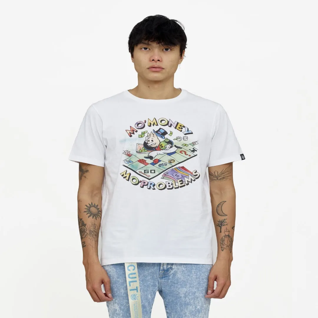 Cult of Individuality  MONOPOLY - SHORT SLEEVE CREW NECK TEE Men’s - WHITE