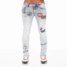 Cult of Individuality  PUNK SUPER SKINNY  JEAN Men’s - GRAFFITI