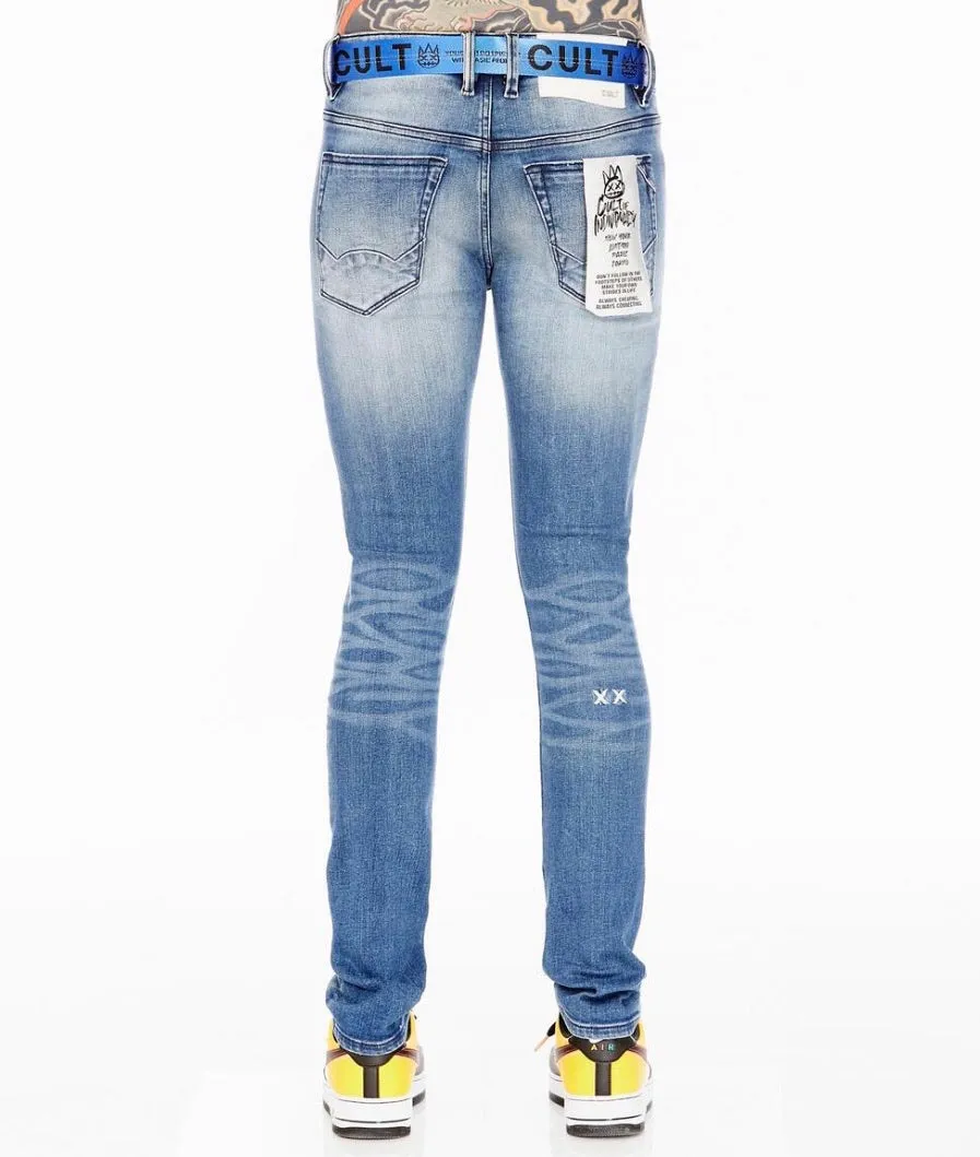 Cult Of Individuality Rinker Skinny Stretch Denim (Blue)