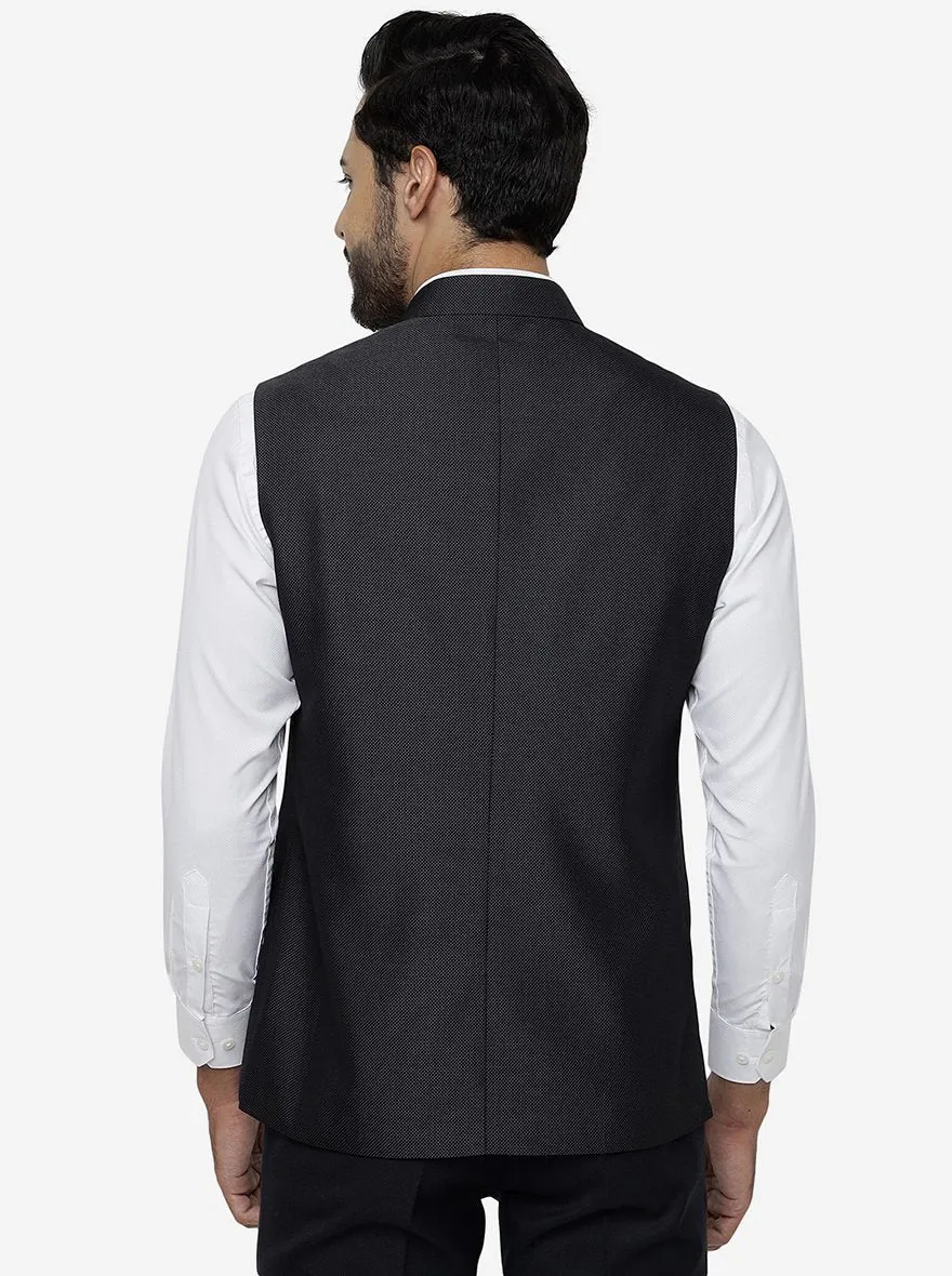 Dark Grey Checked Regular Fit Modi Jacket | JadeBlue