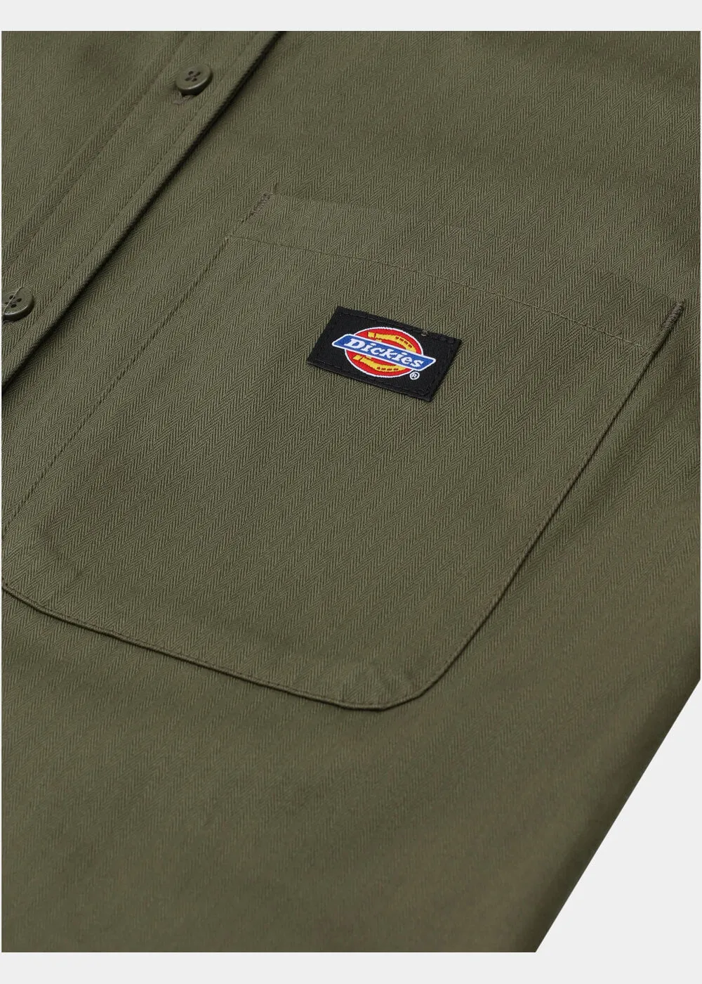 Dickies Women's Chokio Herringbone Shirt Military Green