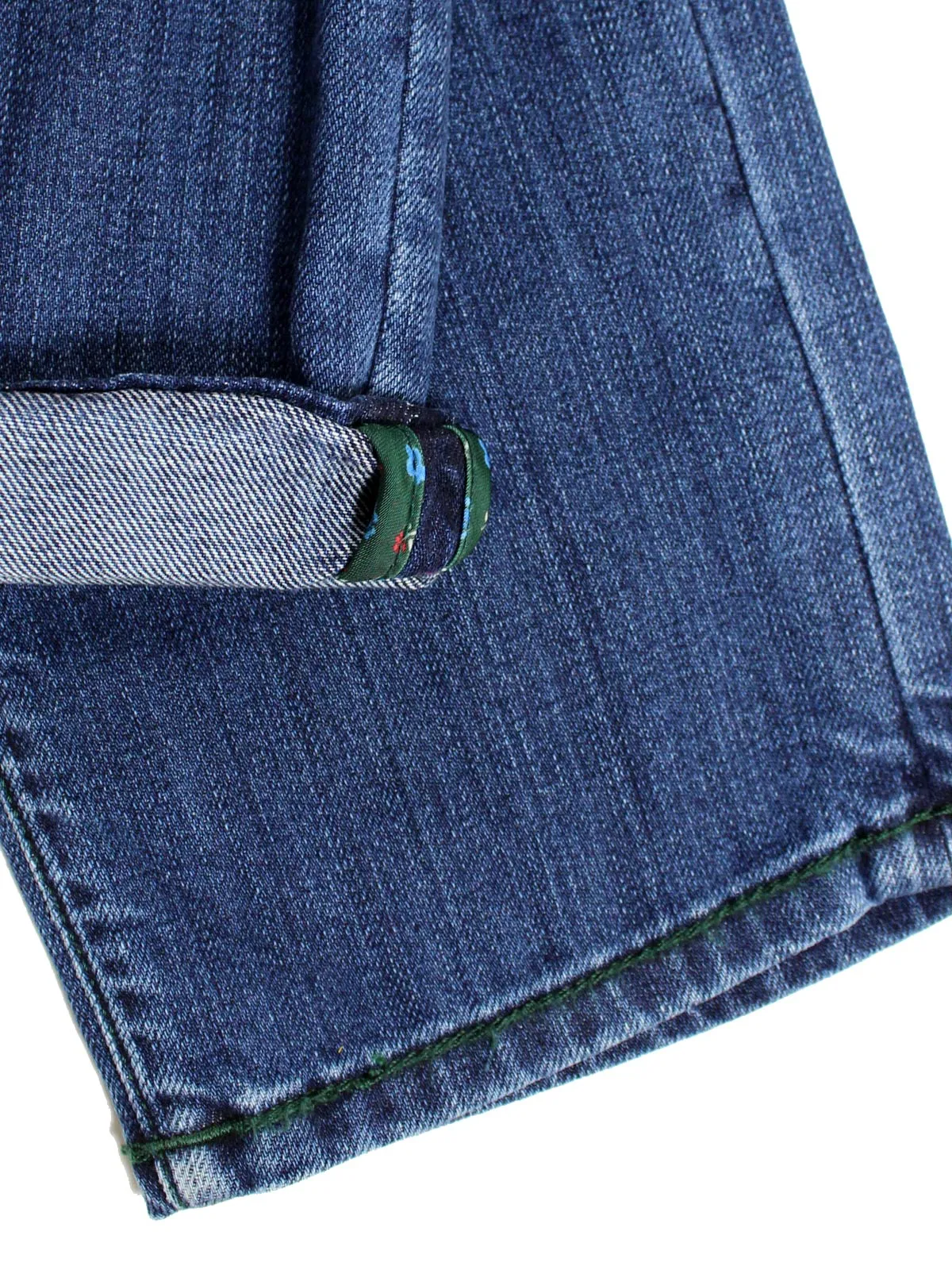 E. Marinella Jeans Dark Blue Slant Pocket Button Fly 33 Slim Fit SALE