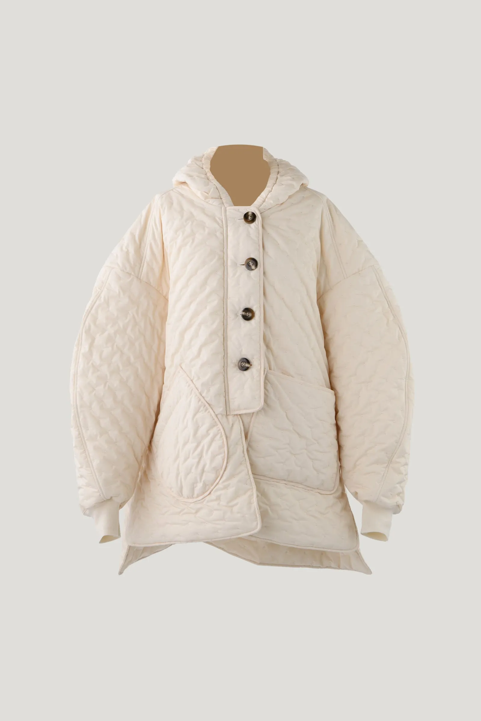 Ecru Dot Quilted Jacket