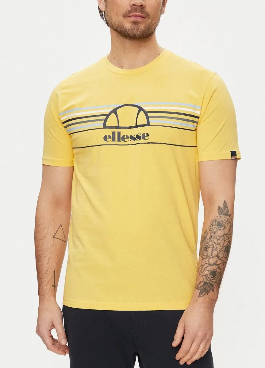 Ellesse Lentamente Crew Neck Logo T-Shirt Yellow