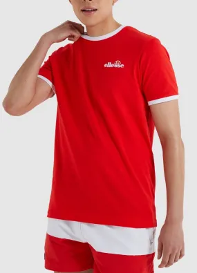 Ellesse Meduno Crew Neck T-Shirt Red