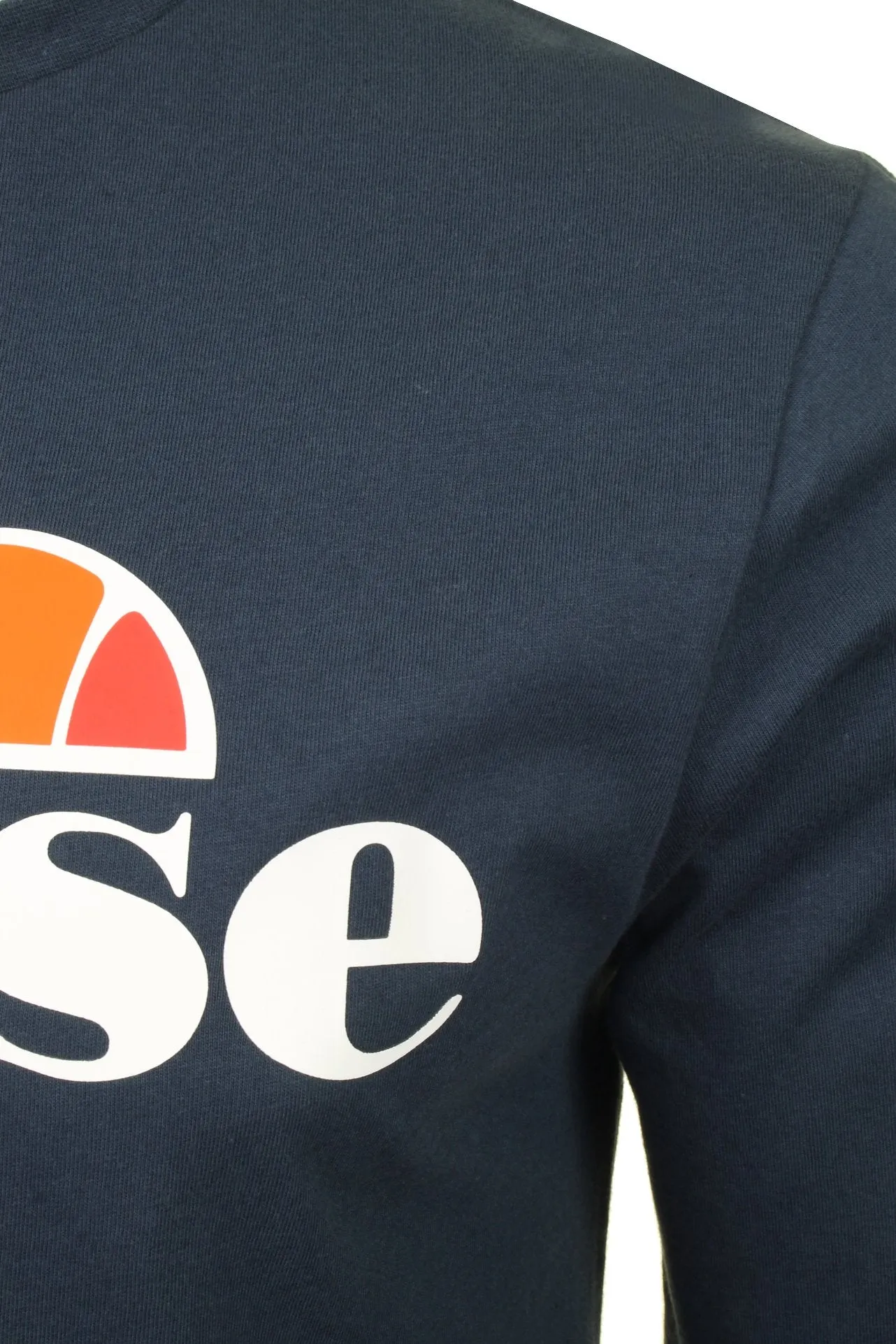 Ellesse Mens Logo Front Crew Neck T-Shirt 'GRAZIE' - Long Sleeved