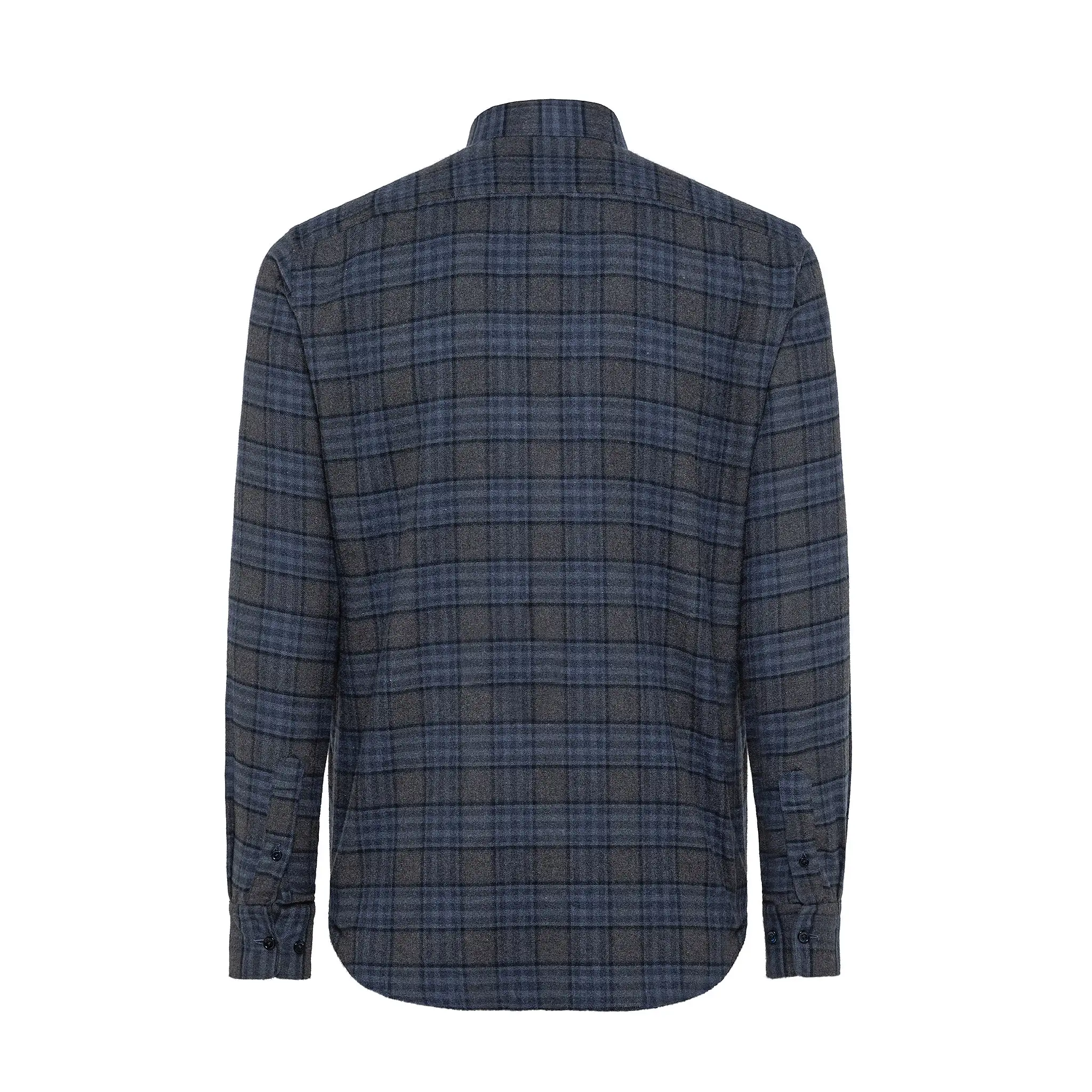 Gatien check long sleeved shirt with double pocket with button