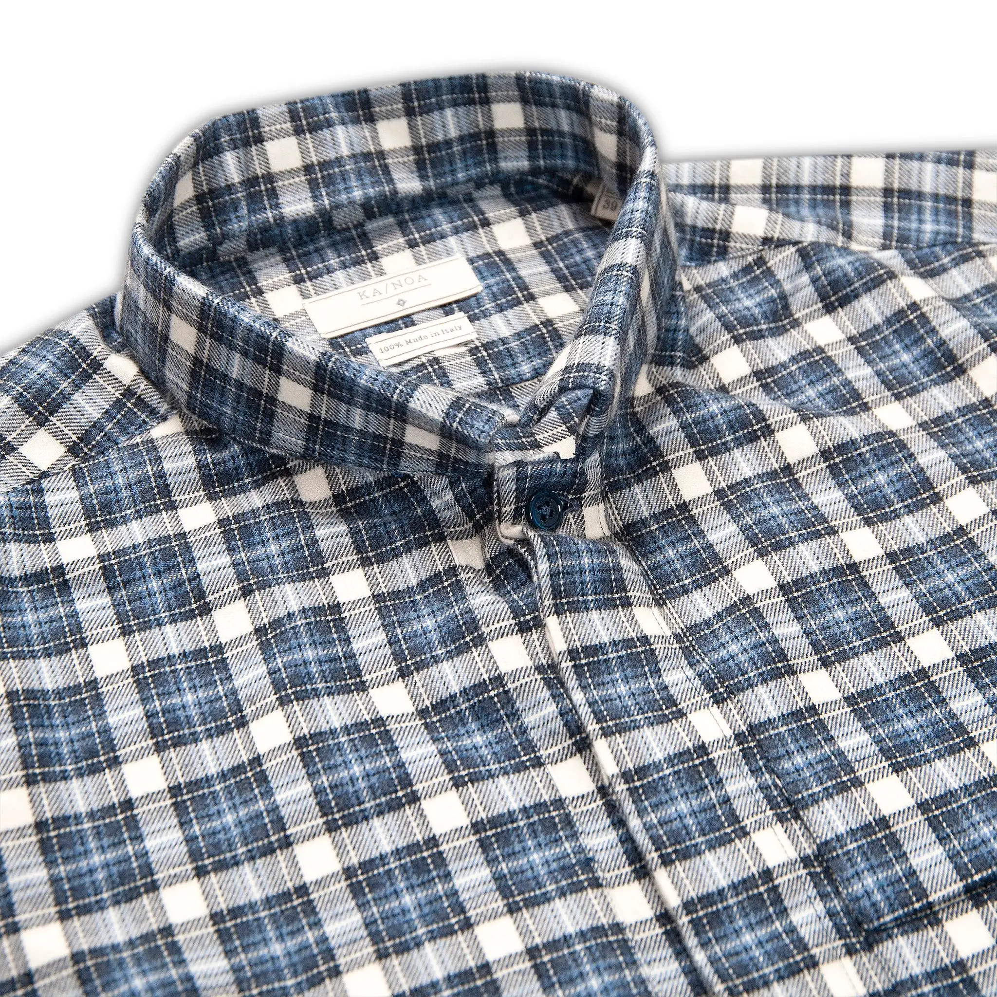 Gatien check long sleeved shirt with double pocket with button