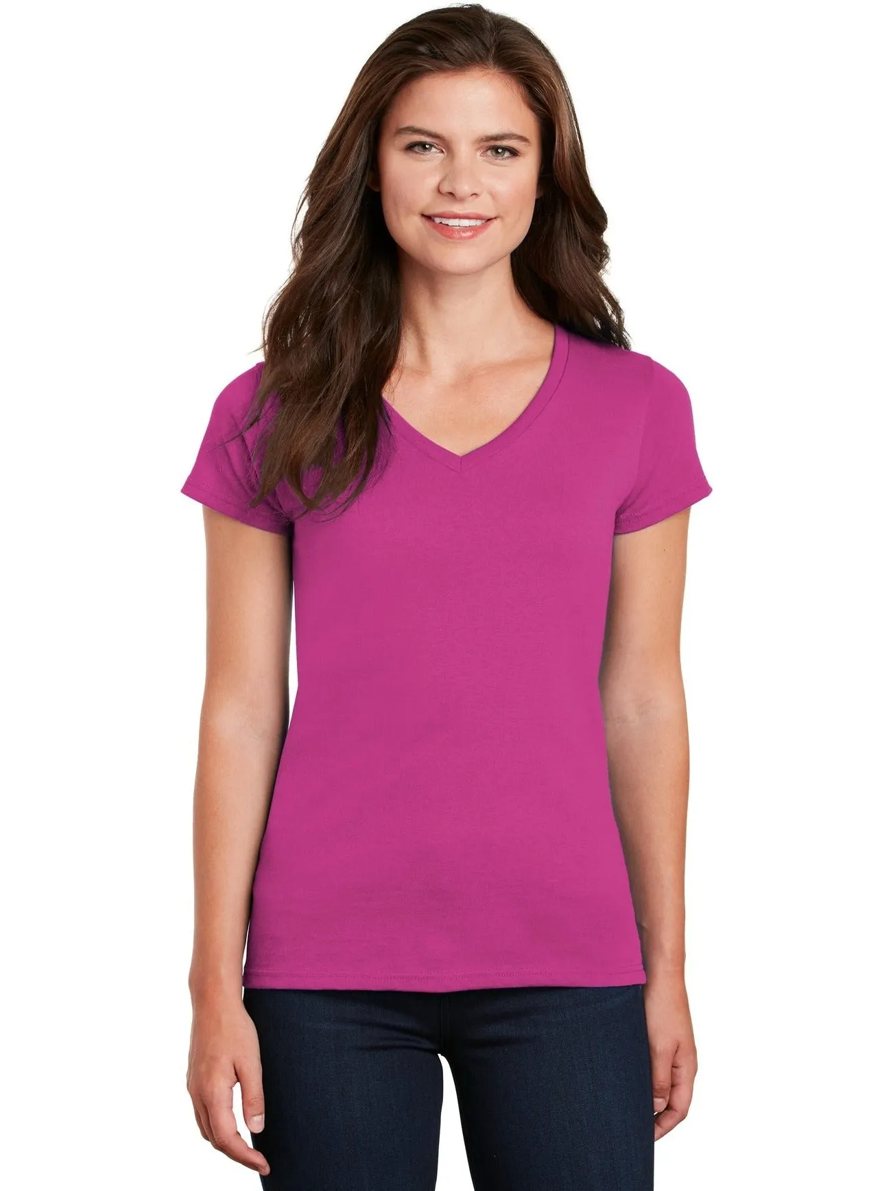 GildanLadies Heavy Cotton100% Cotton V-Neck T-Shirt