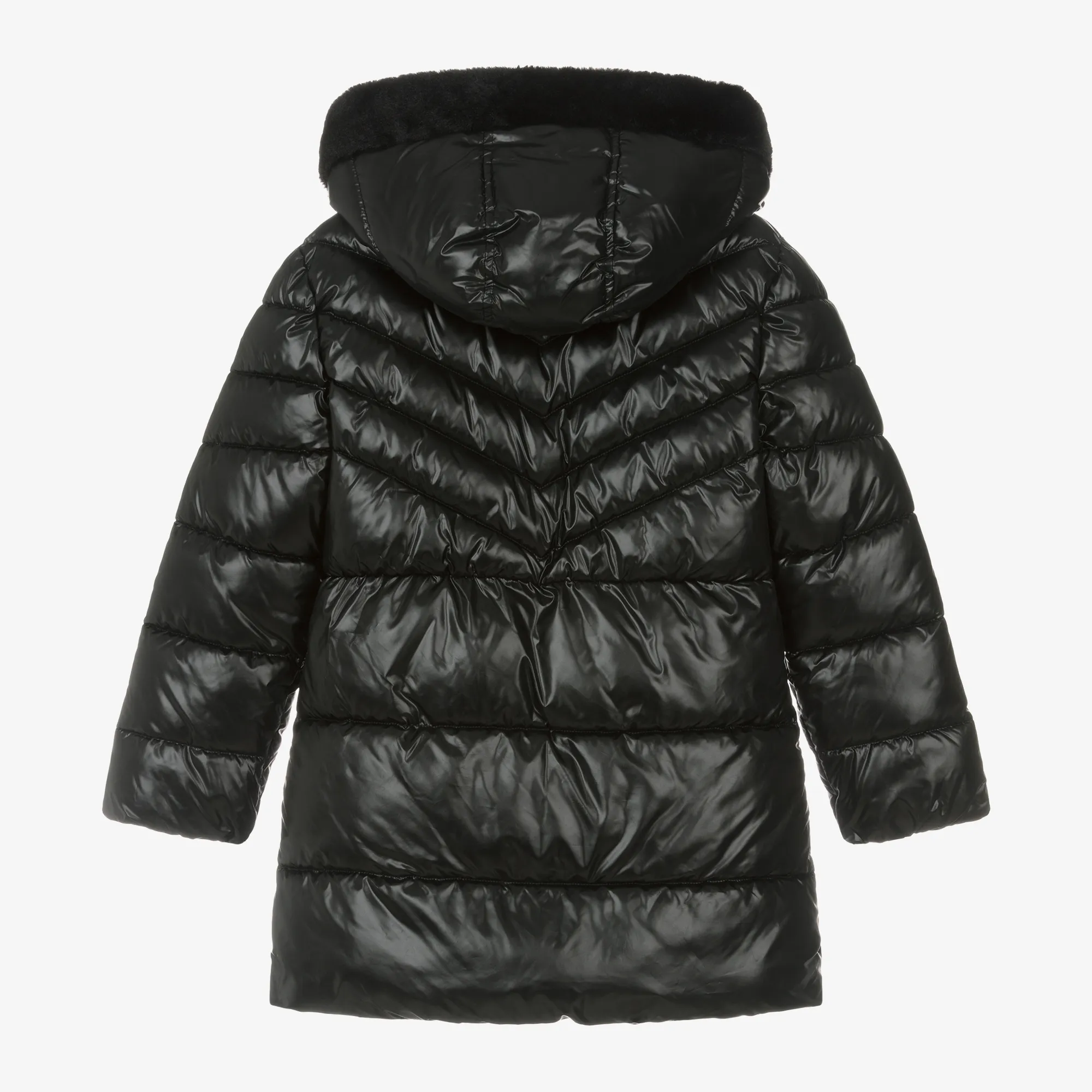 Girls Black Puffer Coat