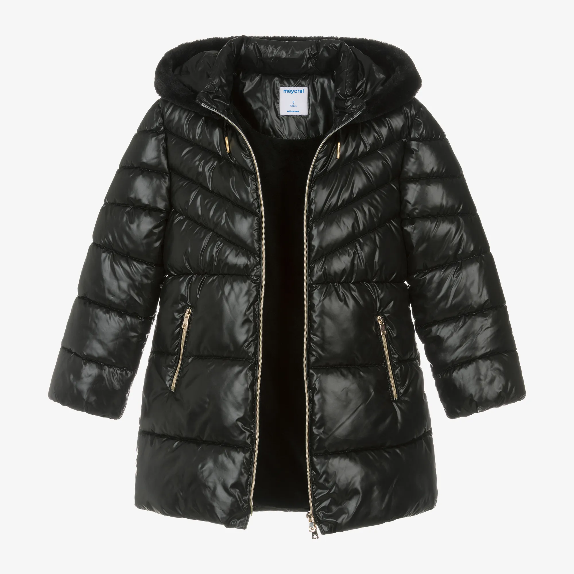 Girls Black Puffer Coat