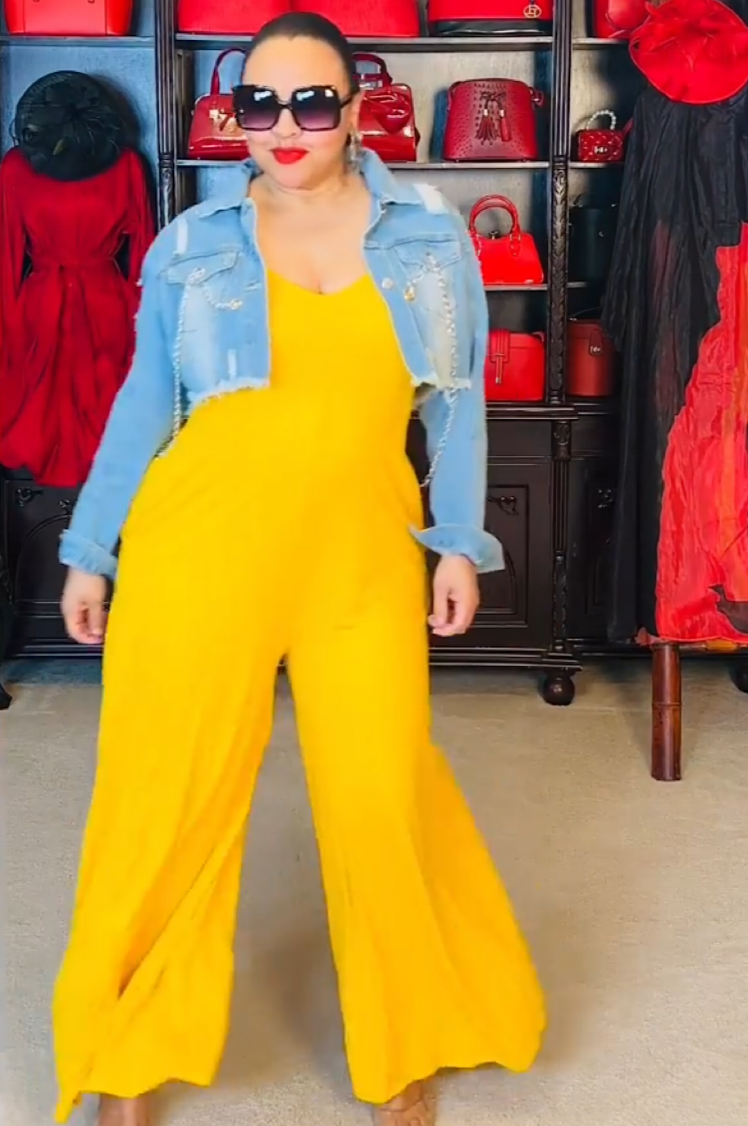 Golden Yellow Wide Leg Jumpsuit