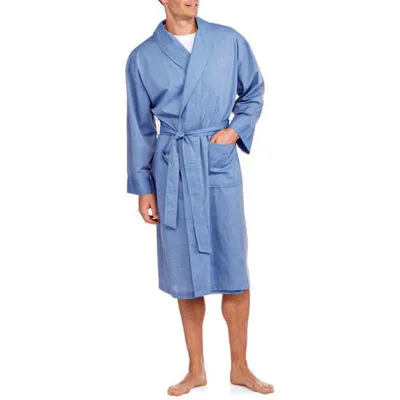 Hanes Mens Long Sleeve Mid Length Robe