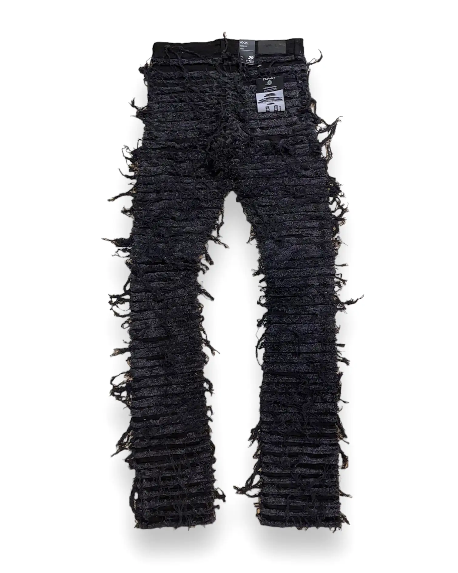 Heavy Rip & Destroyed Stacked Denim Jean