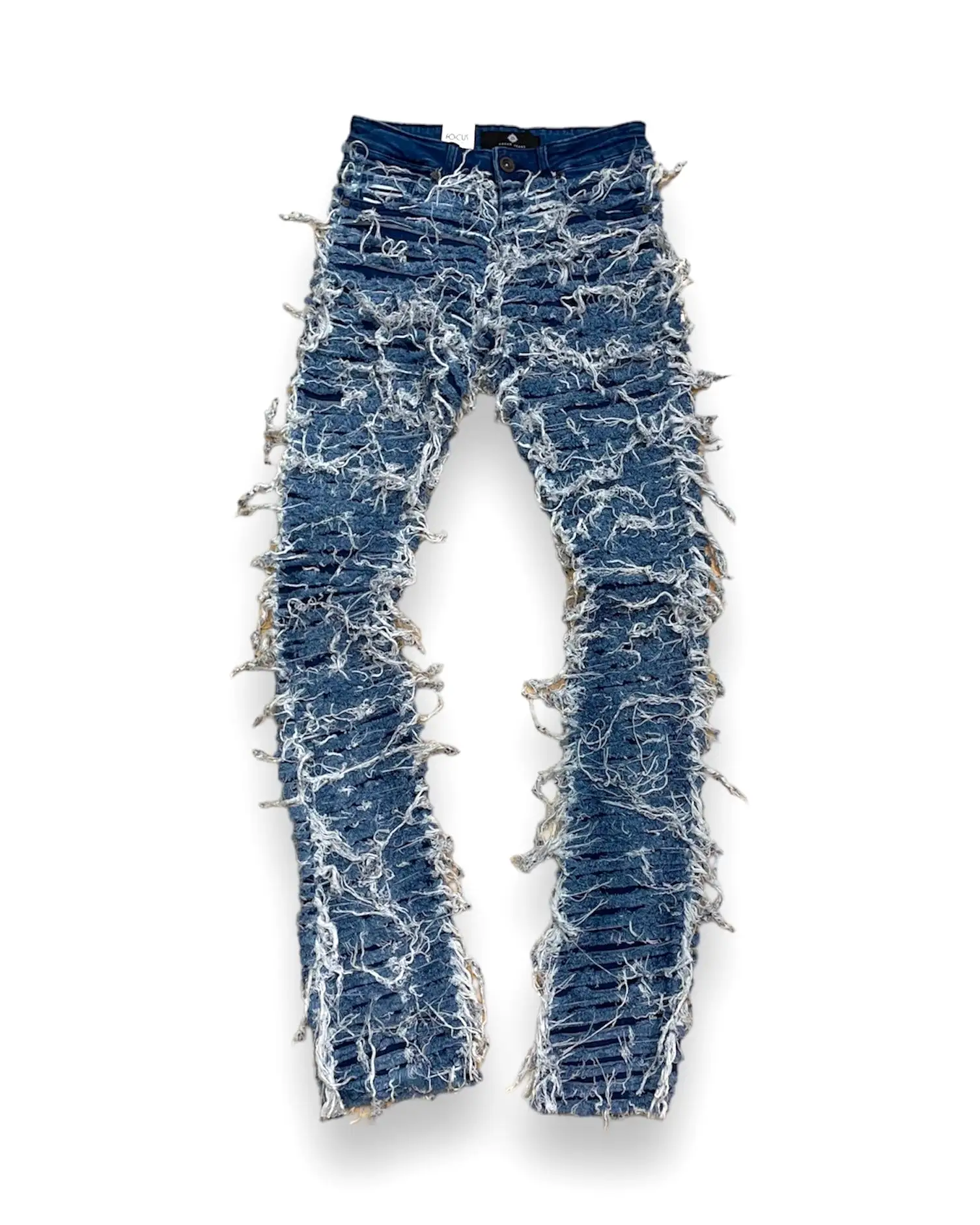 Heavy Rip & Destroyed Stacked Denim Jean