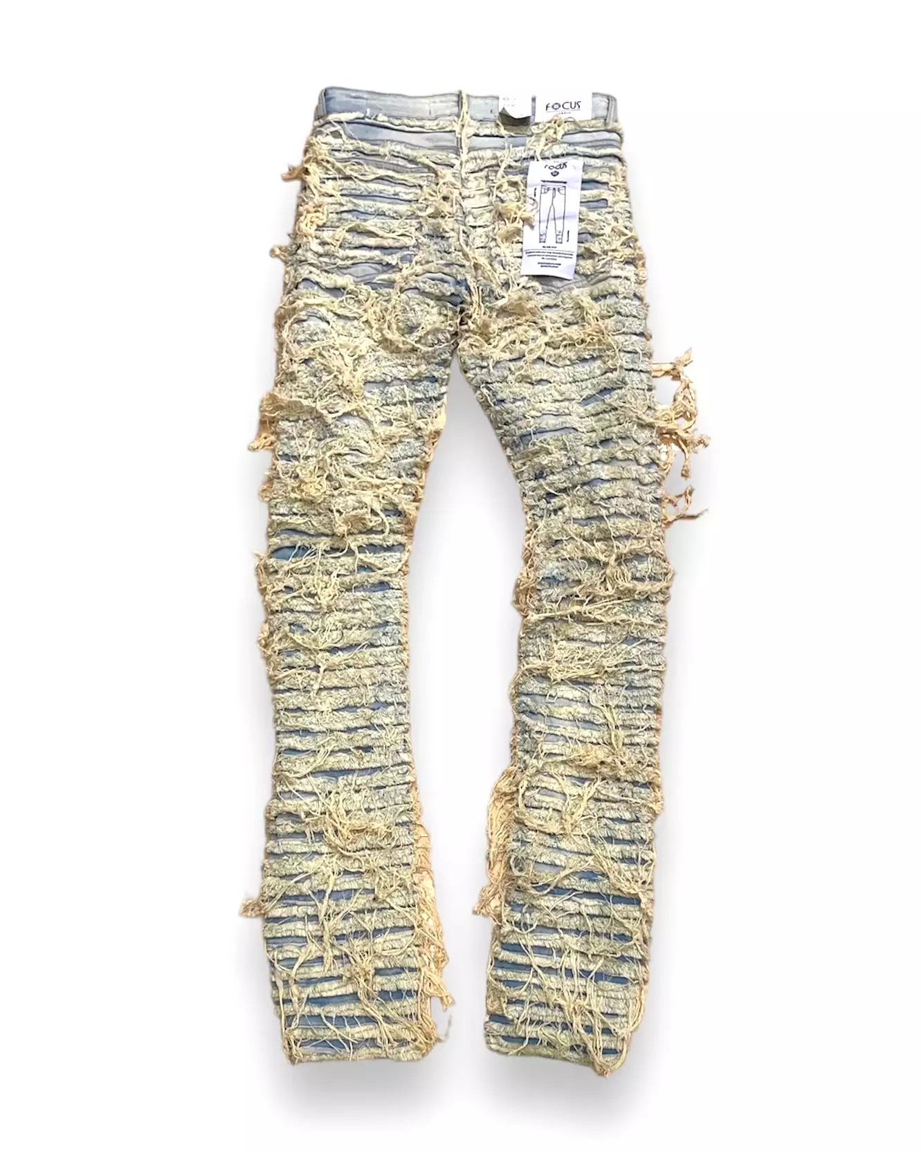 Heavy Rip & Destroyed Stacked Denim Jean