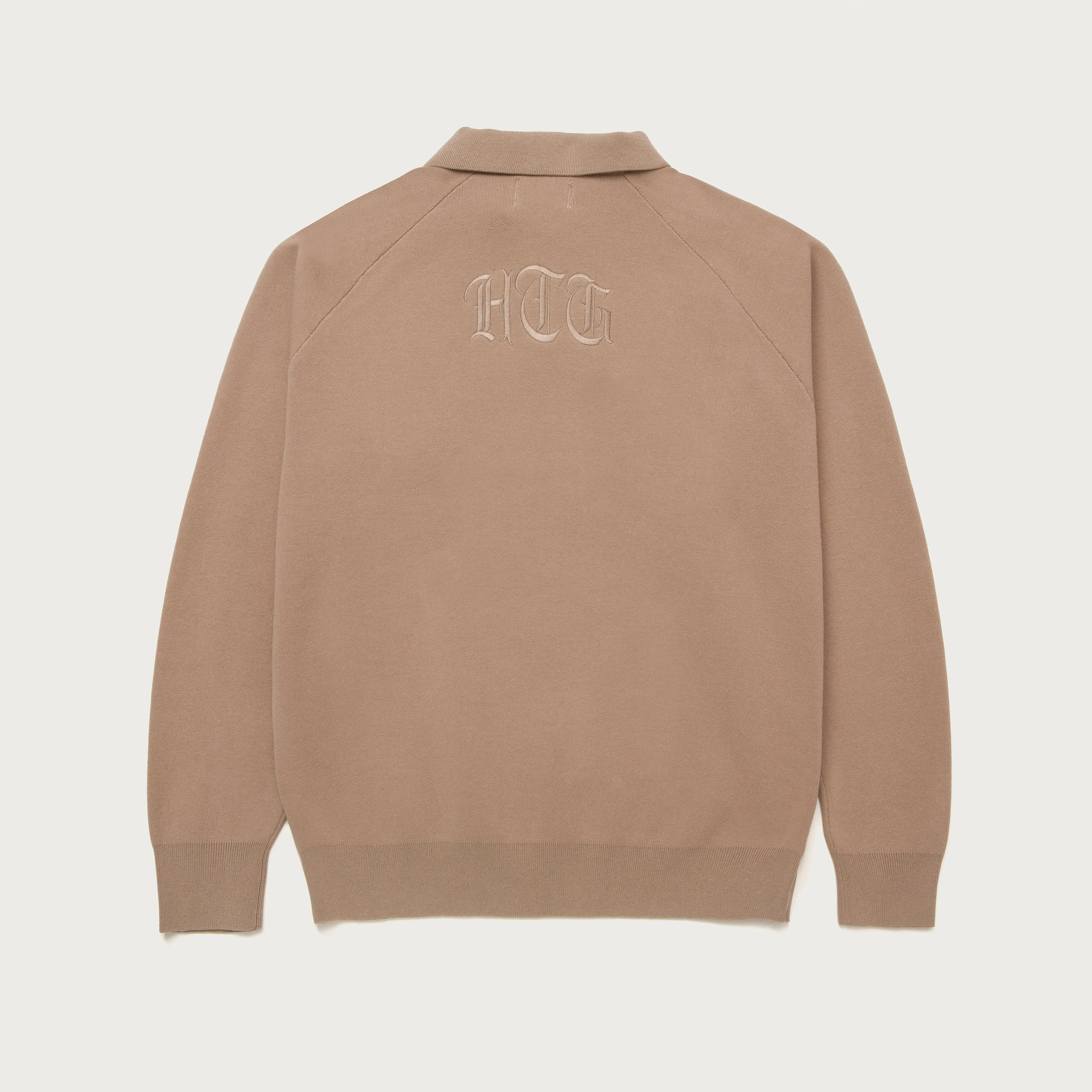 HTG Zip Henley - Lt. Brown