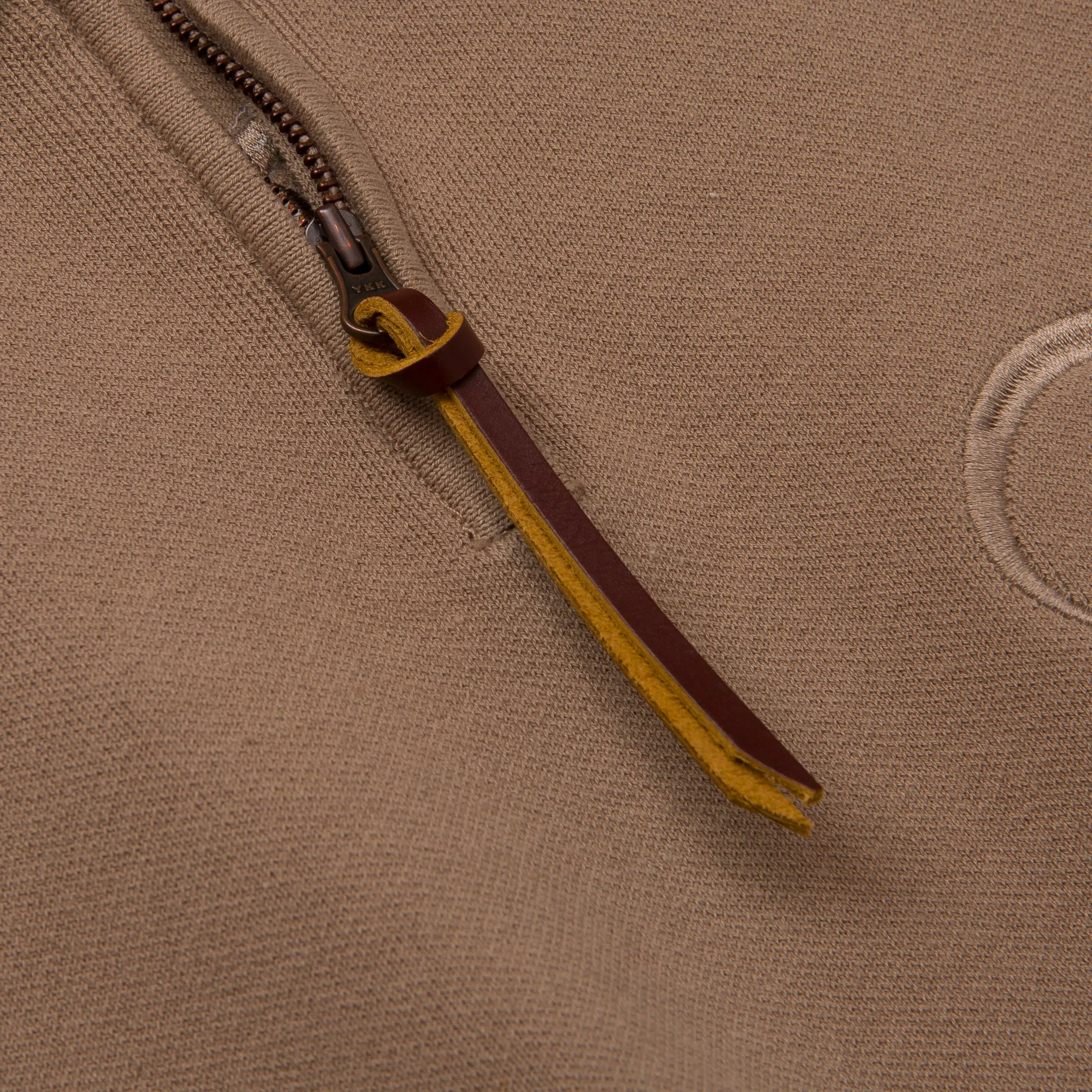 HTG Zip Henley - Lt. Brown