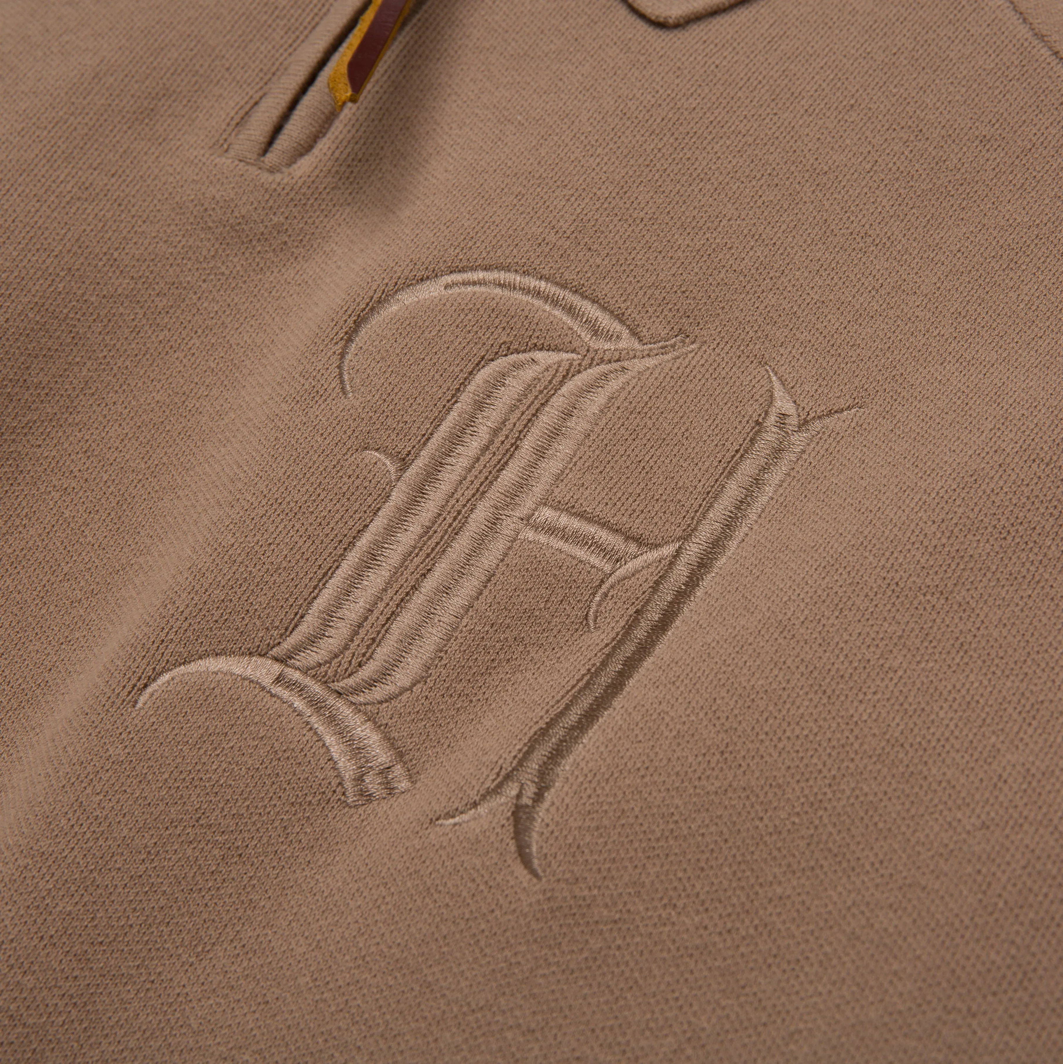 HTG Zip Henley - Lt. Brown