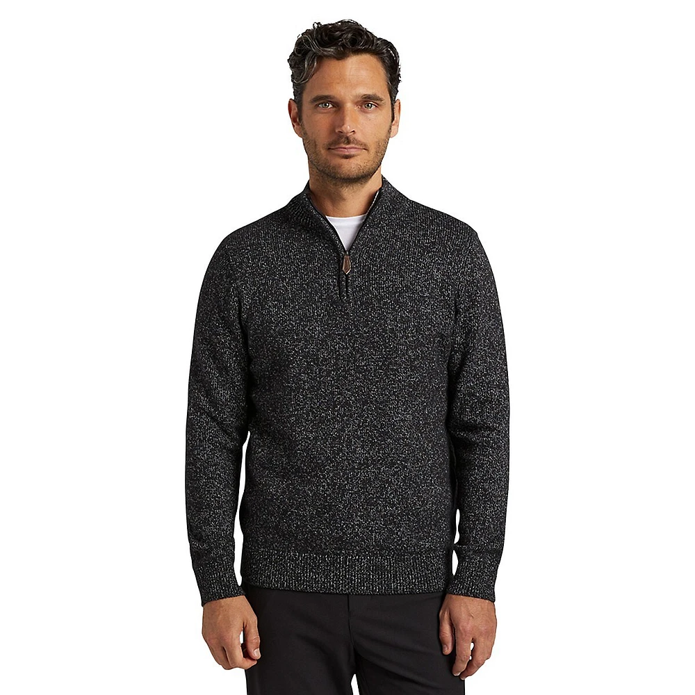 Hudson's Bay Company Quarter-Zip Twist-Knit Sweater