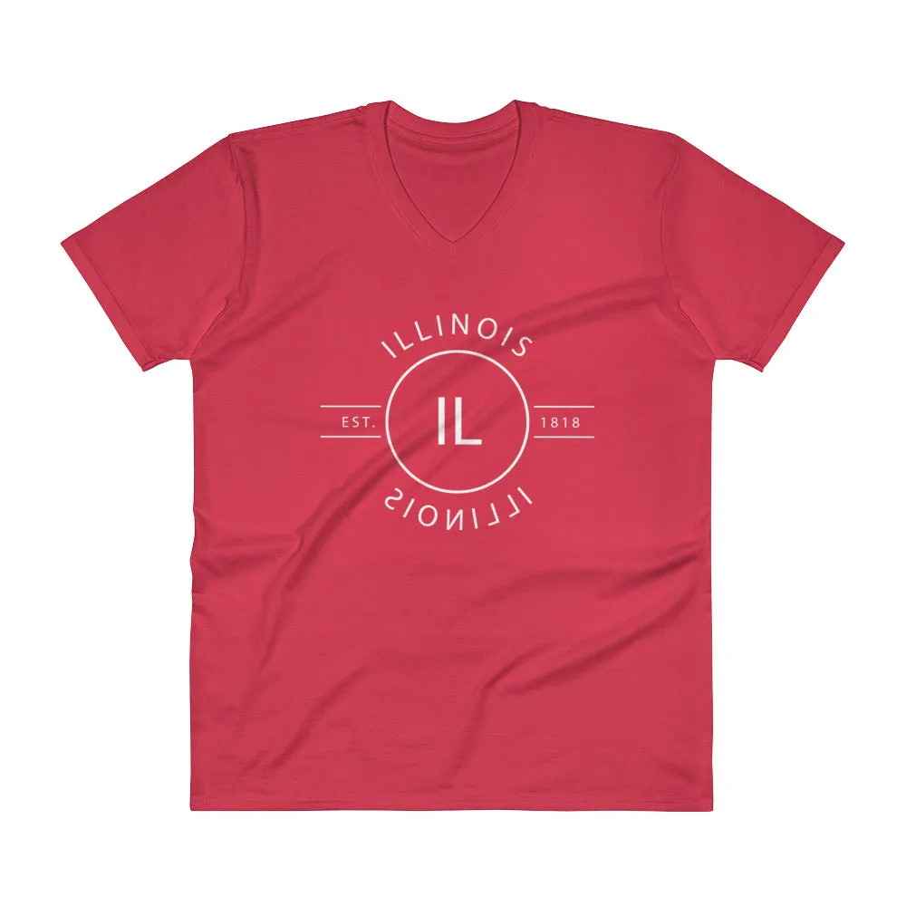 Illinois - V-Neck T-Shirt - Reflections