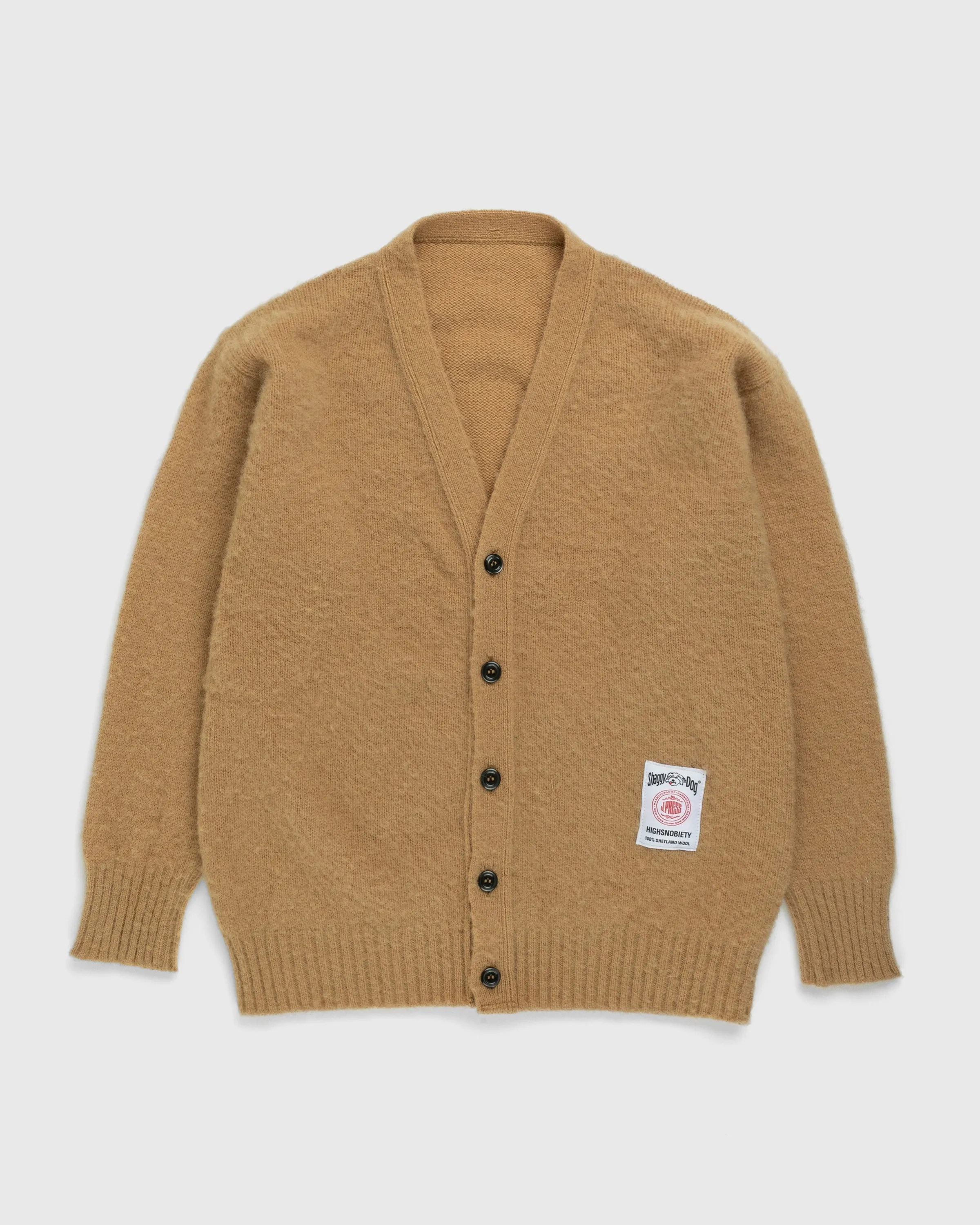 J. PRESS X HIGHSNOBIETY SHAGGY DOG CARDIGAN - TAN