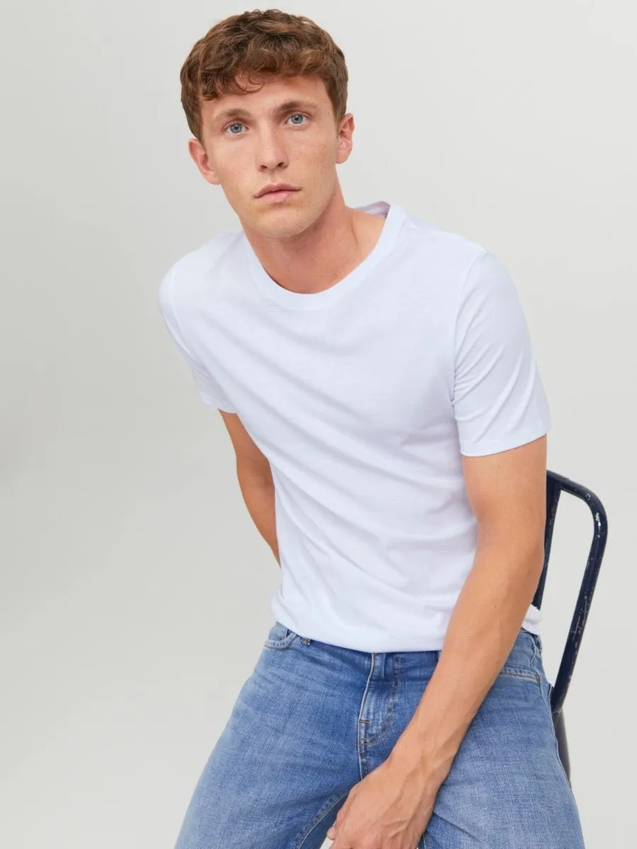 Jack & Jones 2 PACK Basic Crew Neck T-Shirt White