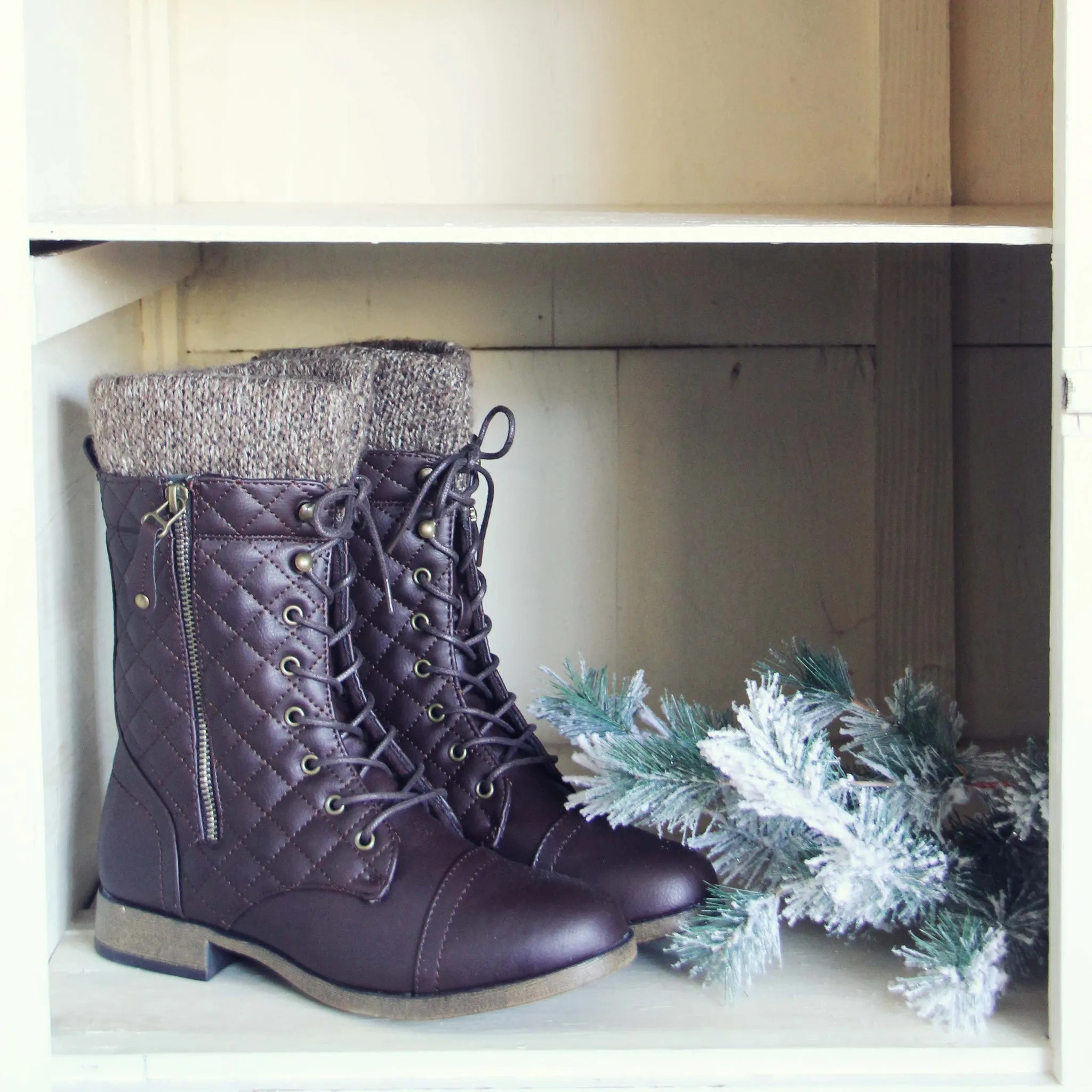 Jack Pine Sweater Boots in Brown